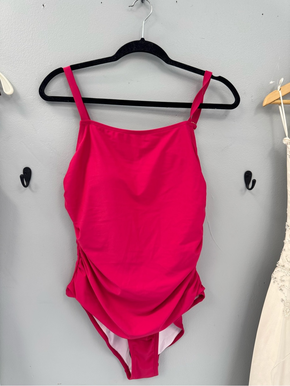 Catherine Malandrino Vibrant Hot Pink One-Piece Swimsuit